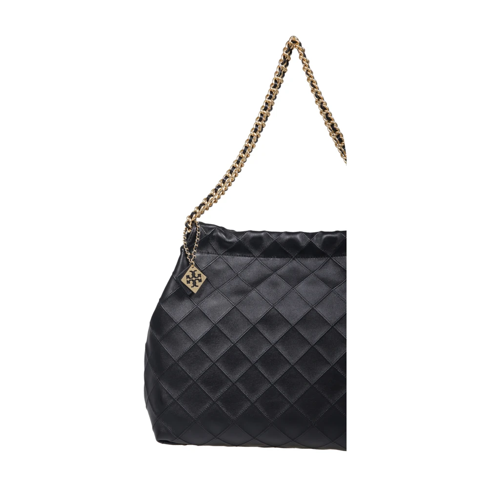 TORY BURCH Zachte Trekkoord Hobo Tas in Zwart Black Dames
