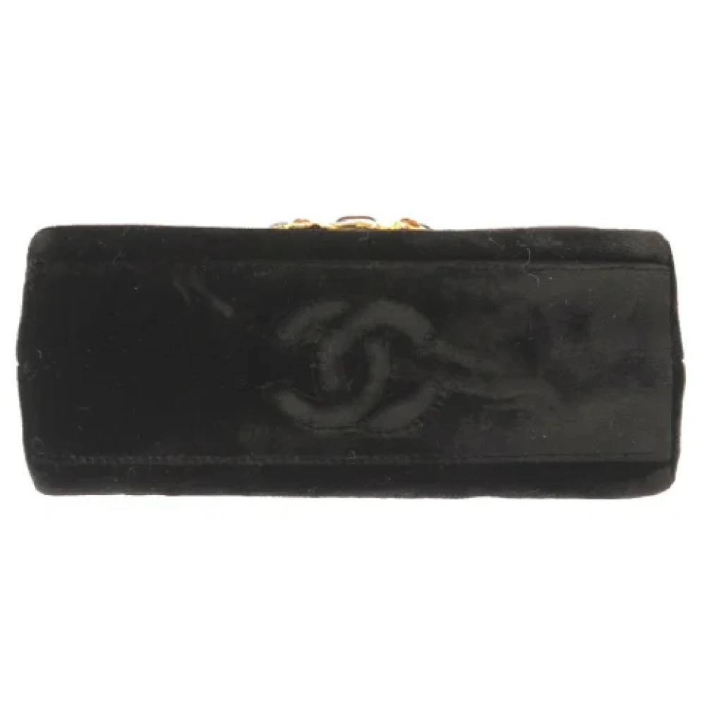 Chanel Vintage Pre-owned Suede shoulder-bags Black Dames