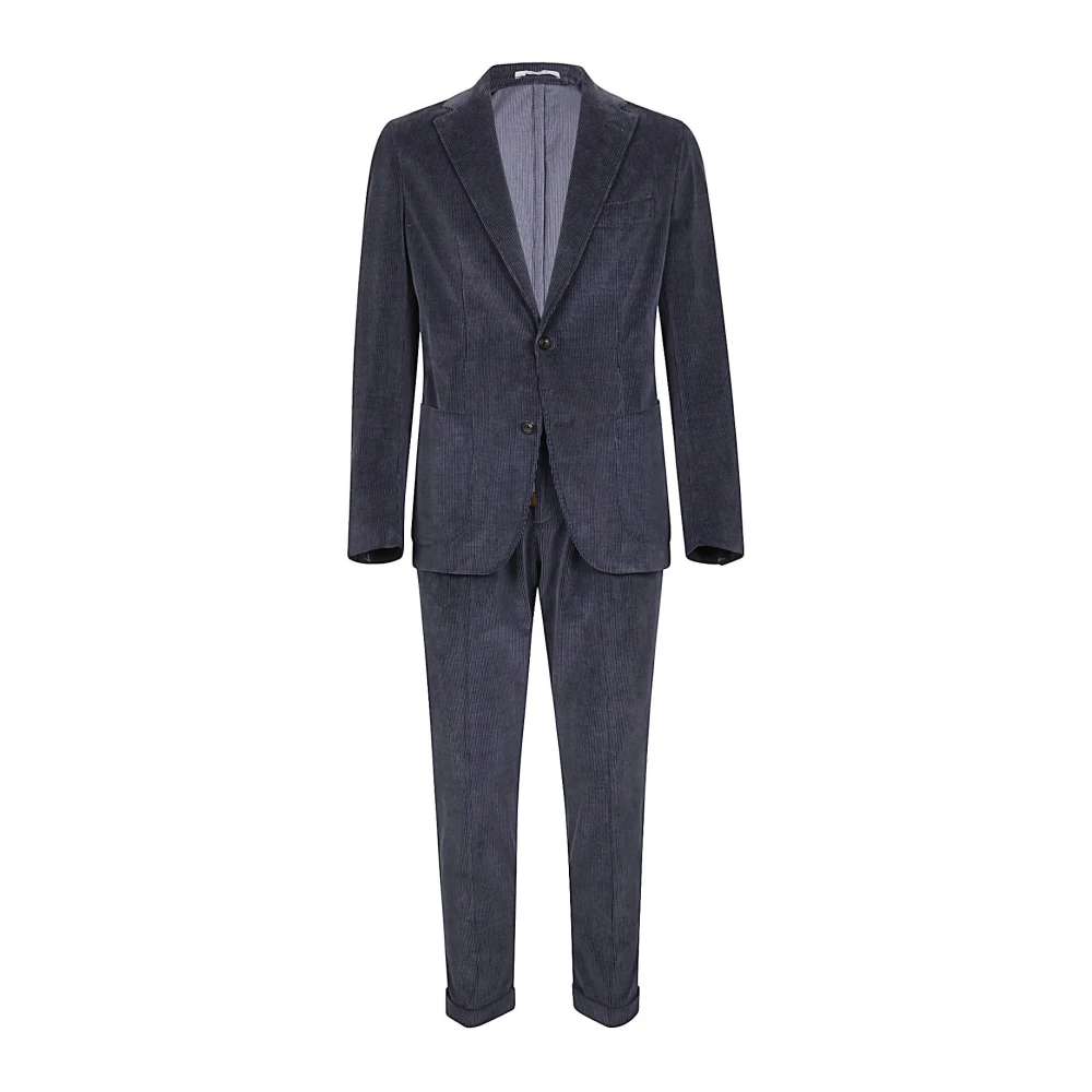 Eleventy Kasjmier Katoenen Single-Breasted Pak Blue Heren