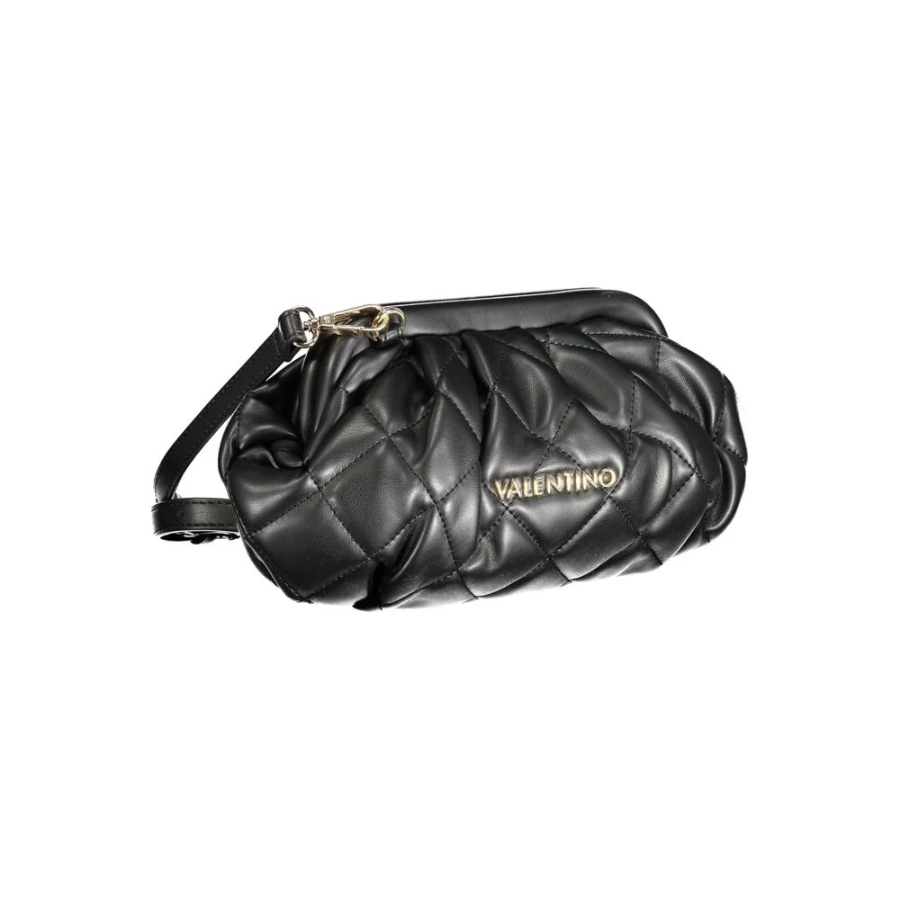 Valentino by Mario Valentino Zwarte polyethyleen schoudertas met contrastdetails Black Dames