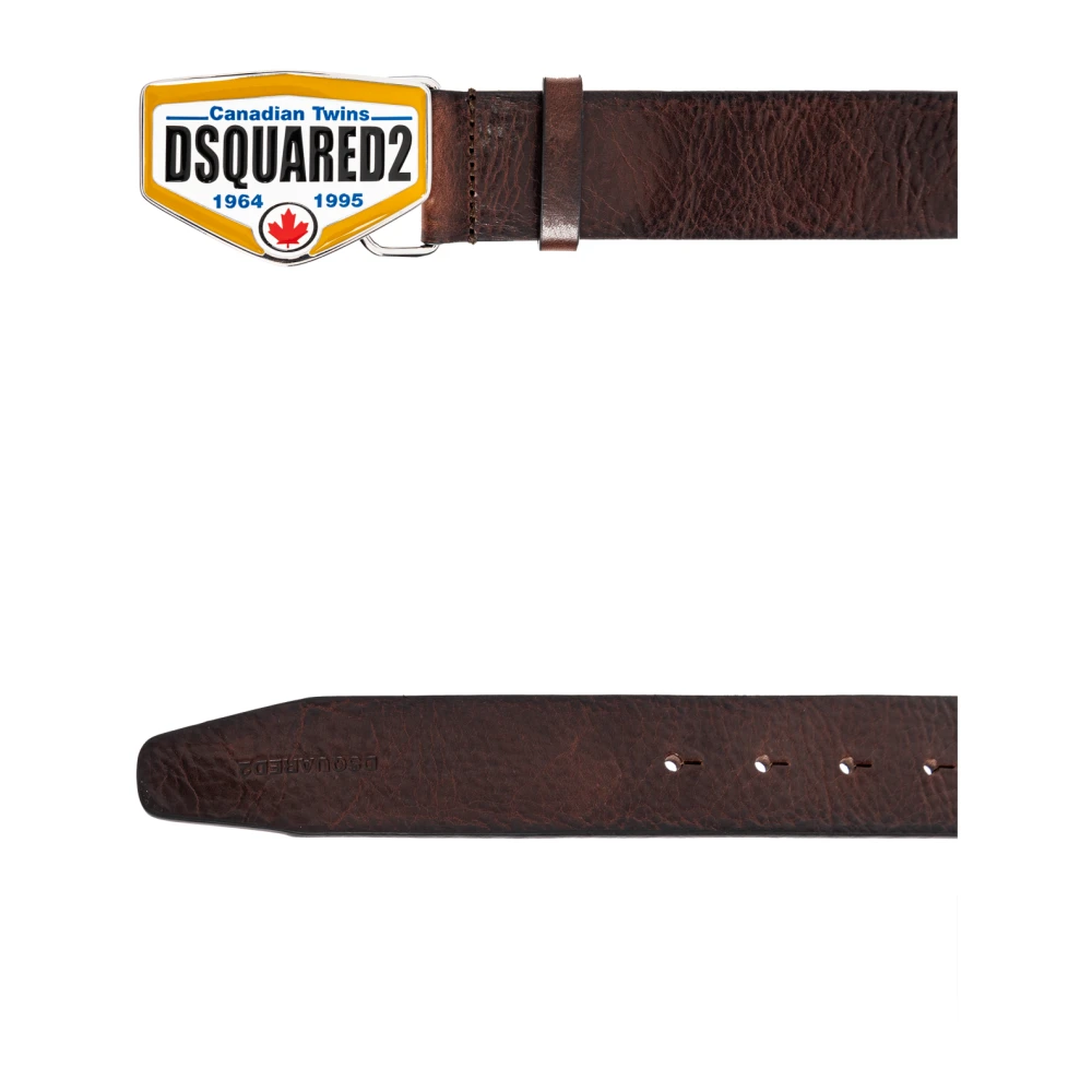Dsquared2 Leren riem Brown Heren