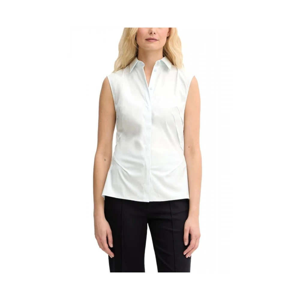 Hugo White Sleeveless Tops, Female, S, Boss - Tops