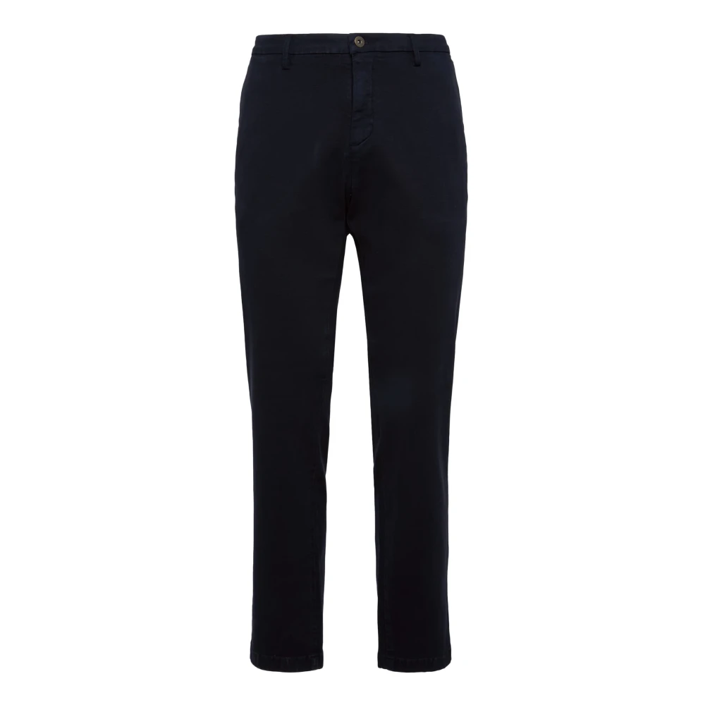 Boggi Milano Stretch katoenen Tencel canvas broek Blue Heren