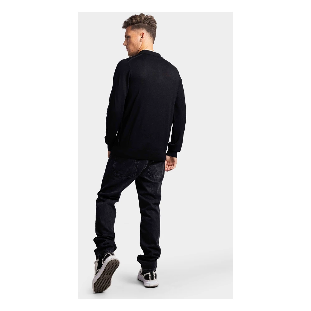 Michael Kors Longsleeve Polo Shirt Black Heren