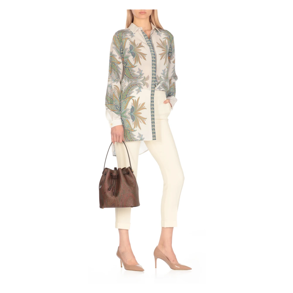 ETRO Bruine Katoenen en Leren Damentas Brown Dames
