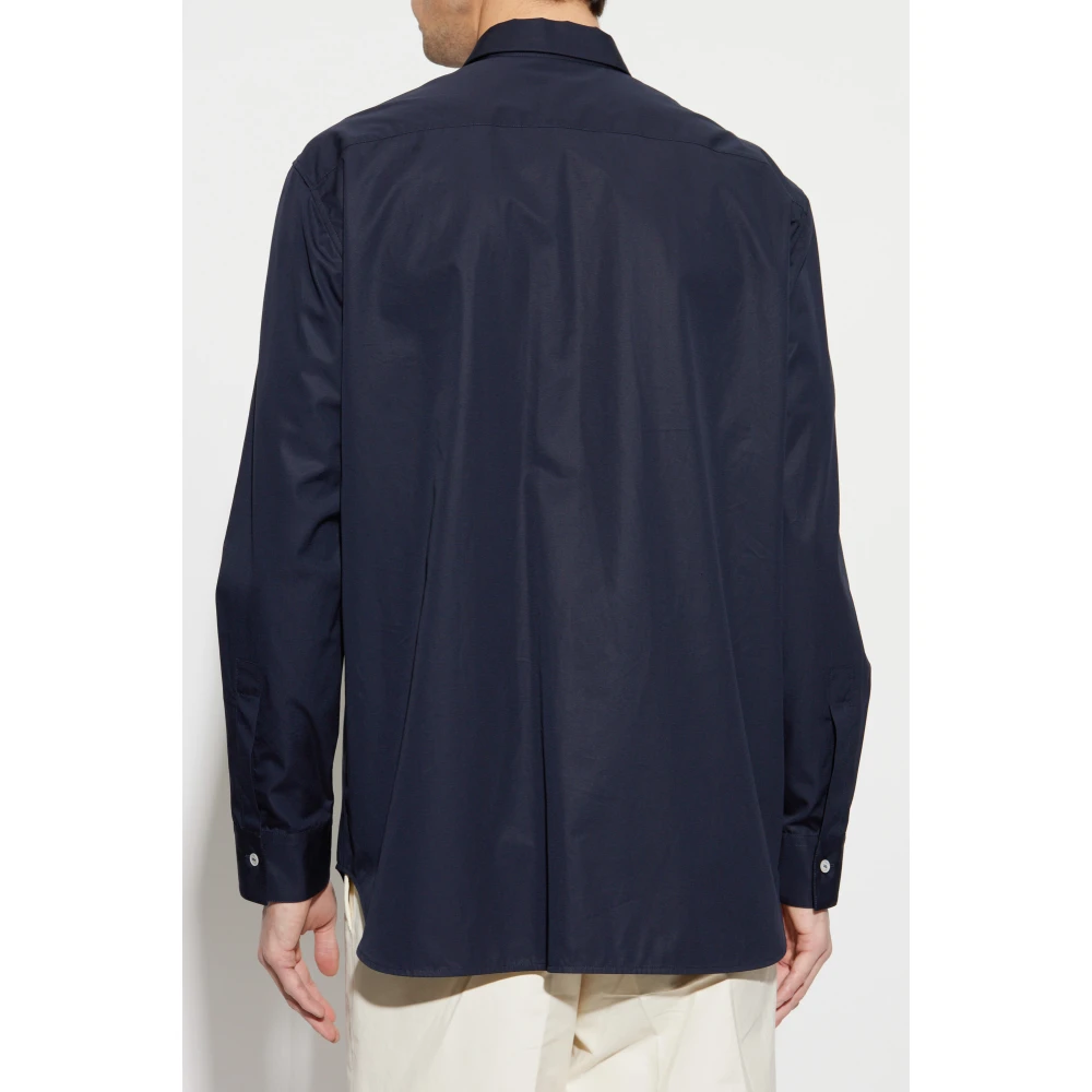 Jil Sander Katoenen shirt Blue Heren