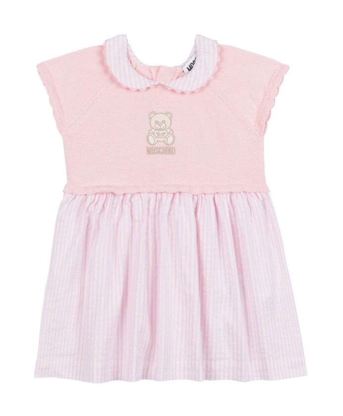 robe-rose-a-carreaux-avec-col-claudine-peter-pan