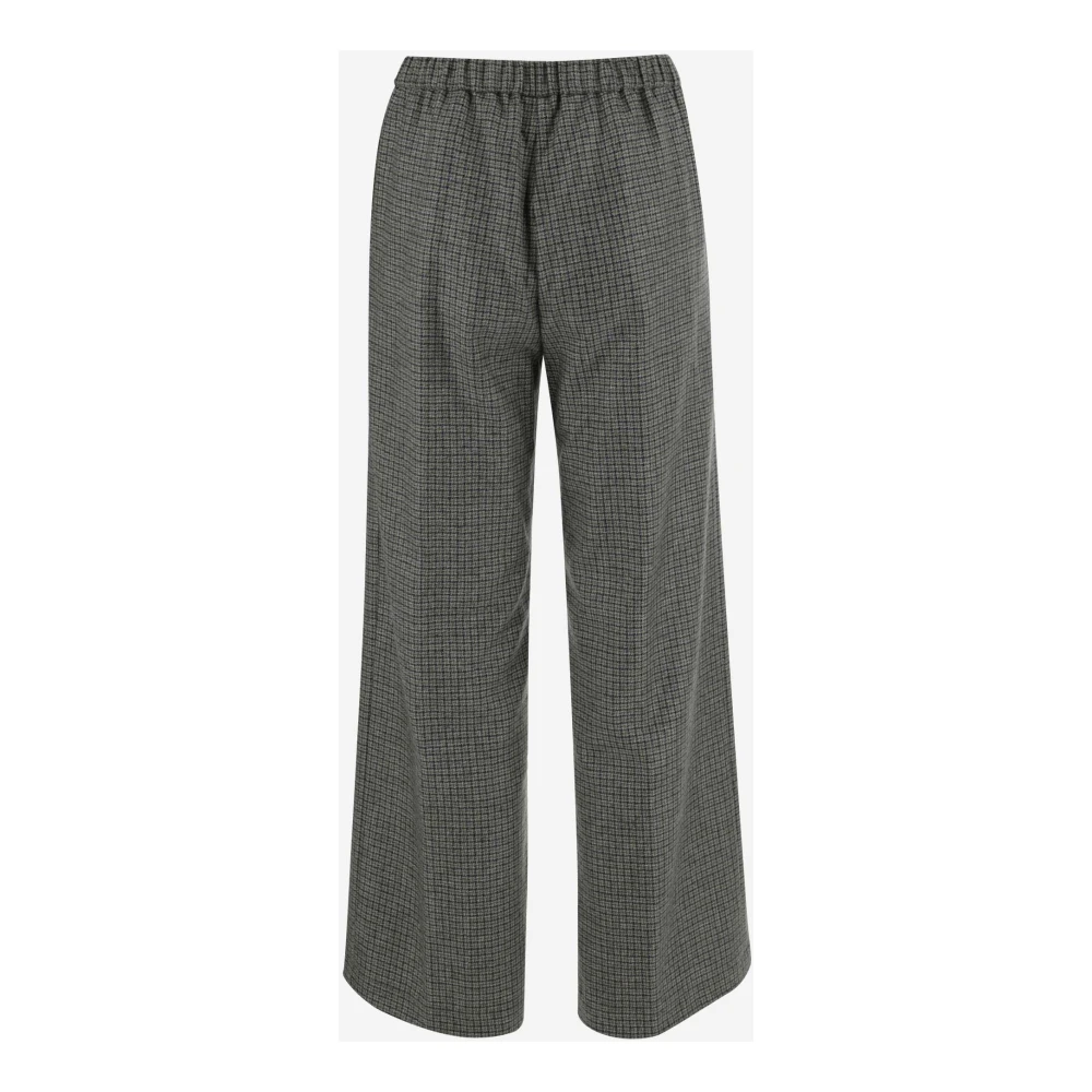 Aspesi Luxe Wollen Blend Plaid Broek Gray Dames