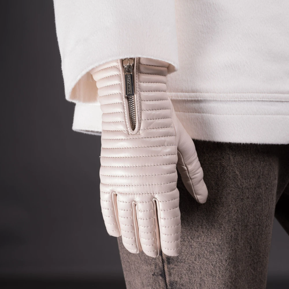 Moorer Gewatteerde Nappa Handschoenen White Heren