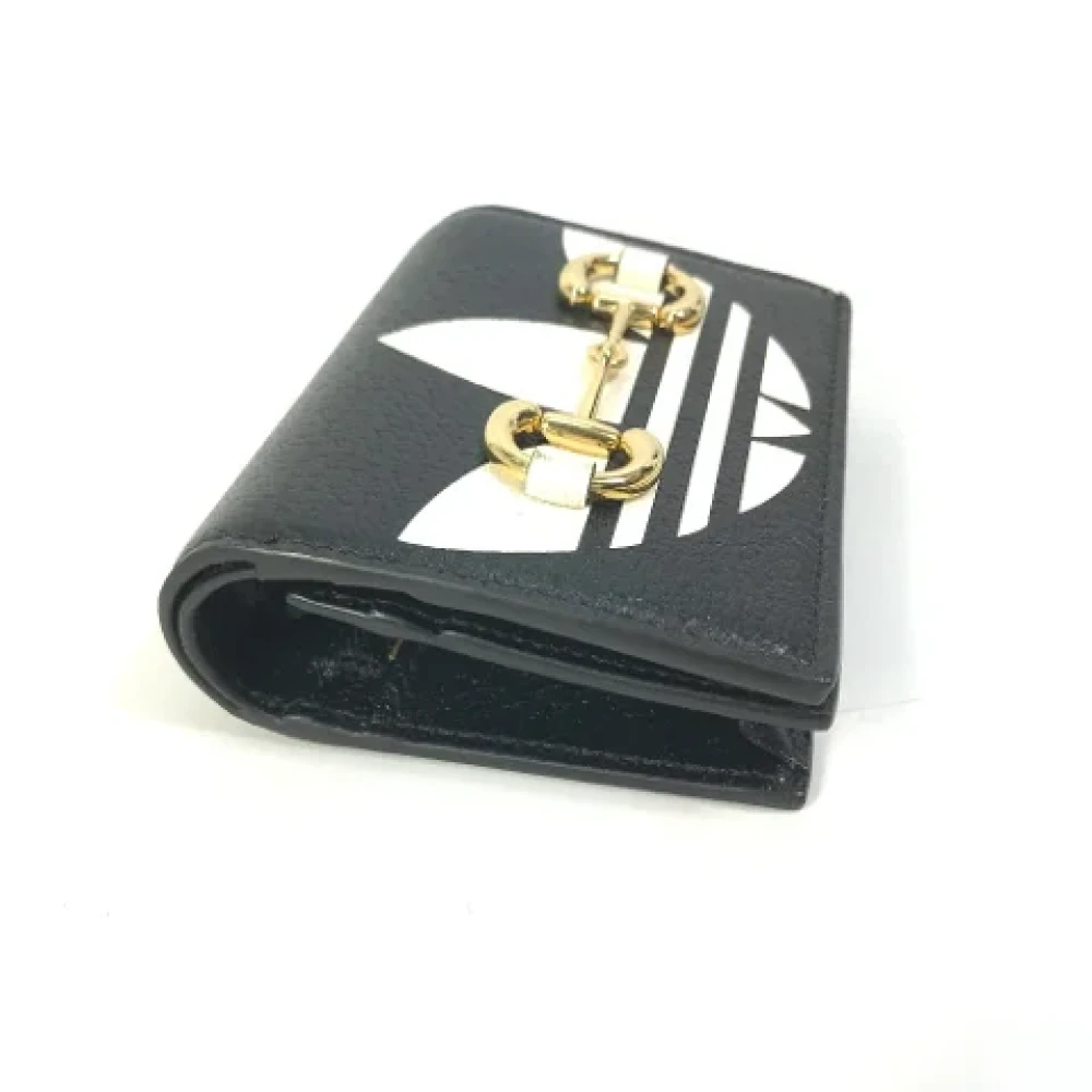 Gucci Vintage Pre-owned Leather wallets Black Dames