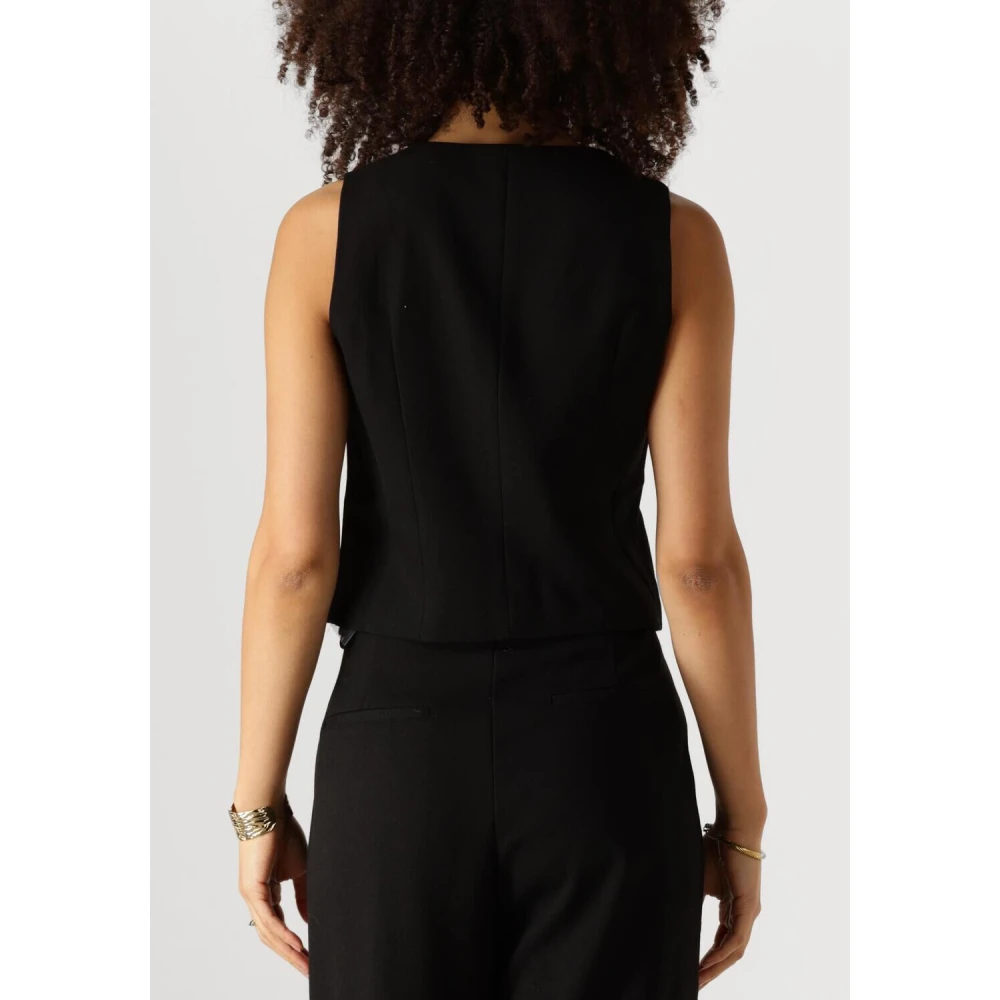 Notre-v Elegante Zwarte Gilet voor Vrouwen Black Dames