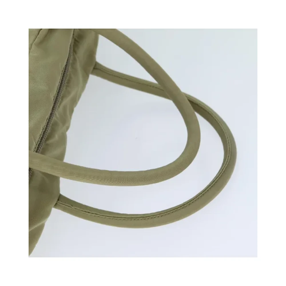 Prada Vintage Pre-owned Nylon prada-bags Beige Dames