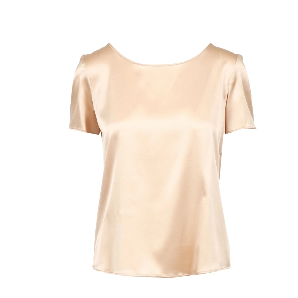Pennyblack Champagne Zijden Satijnen Blouse Beige Dames