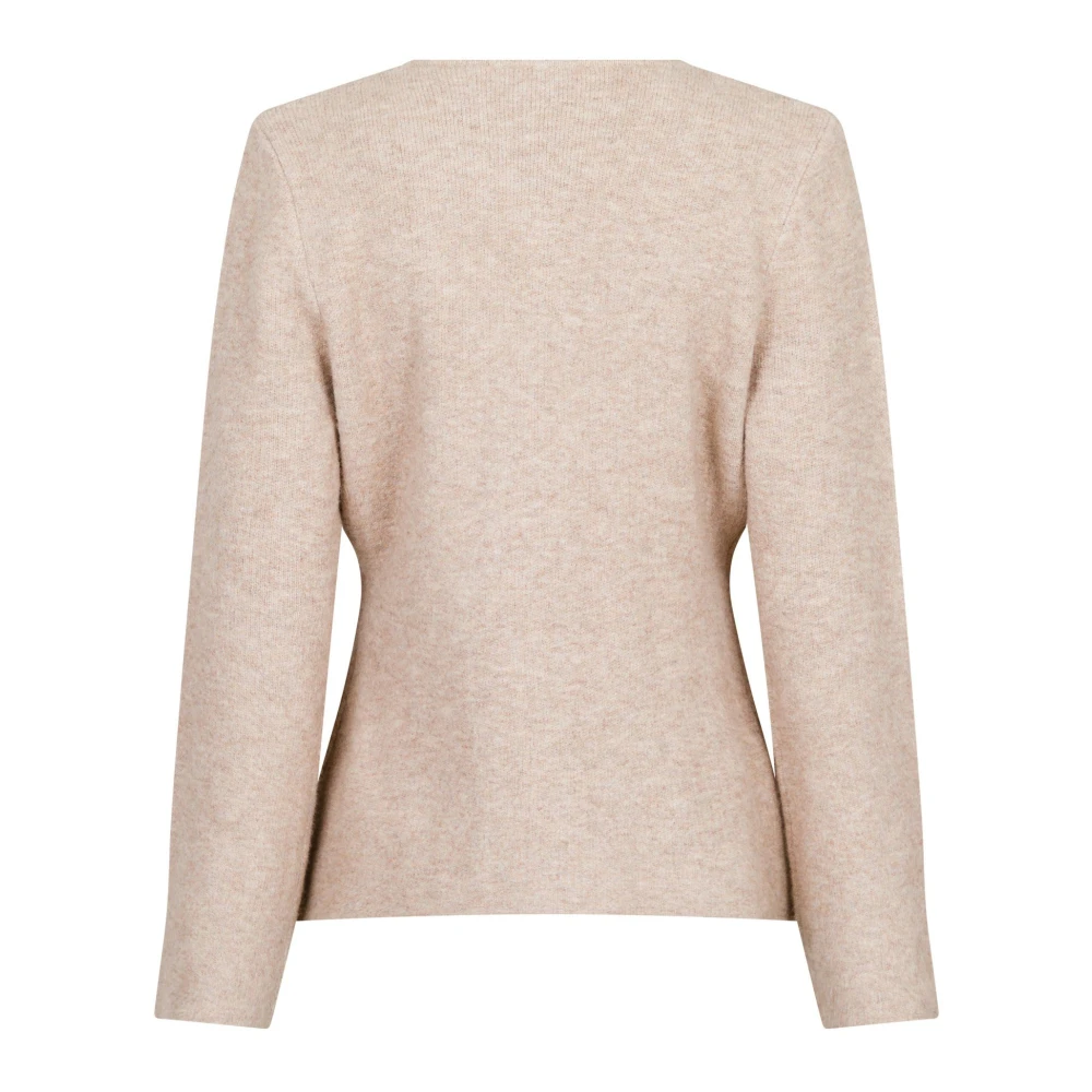 NEO NOIR Gebreide Cardigan Beige Dames