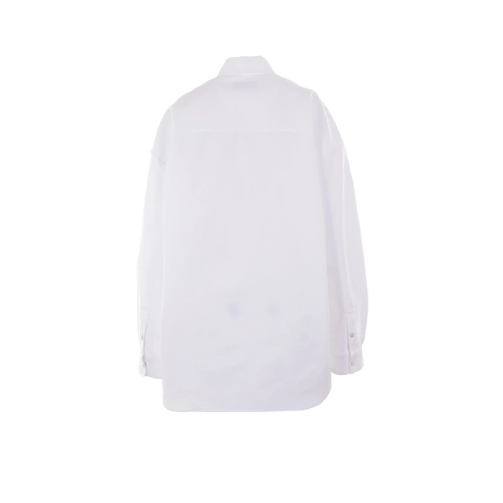Balenciaga Oversized Katoenen Shirt Jacket White Dames