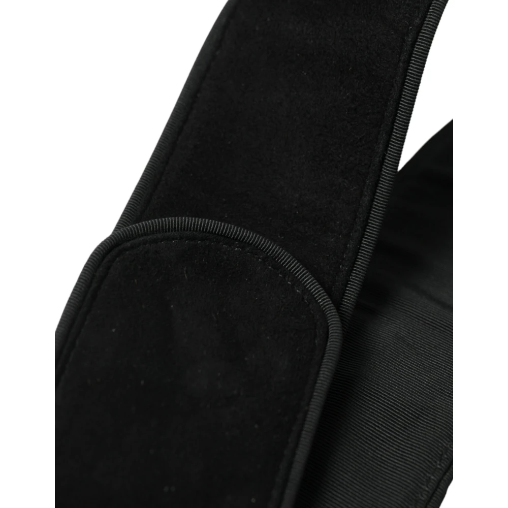Dolce & Gabbana Elegante Suède Taille Riem in Tijdloos Zwart Black Dames