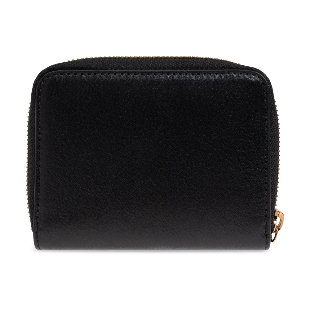 Versace Leren portemonnee Black Dames