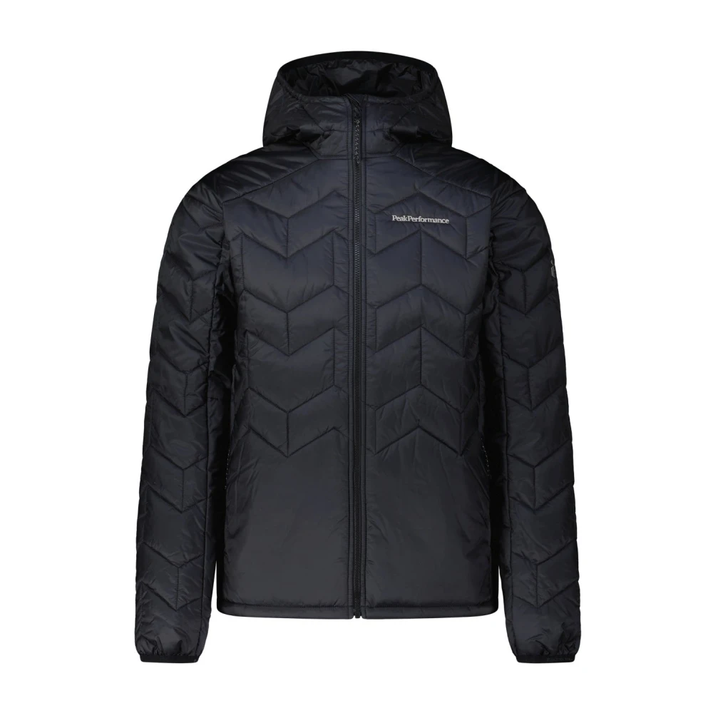 Peak Performance Moderne Zigzag Patroon Hoodie Jas Black Heren