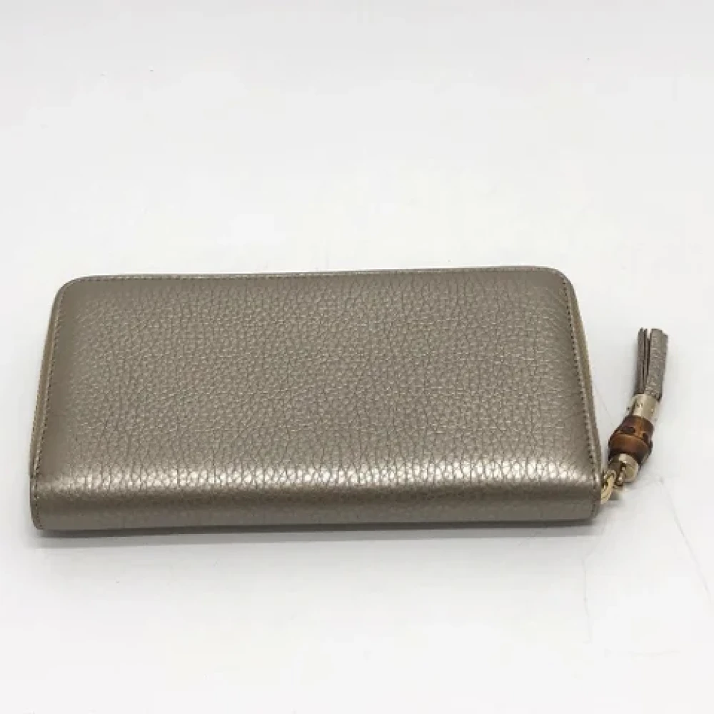 Gucci Vintage Pre-owned Leather wallets Yellow Dames