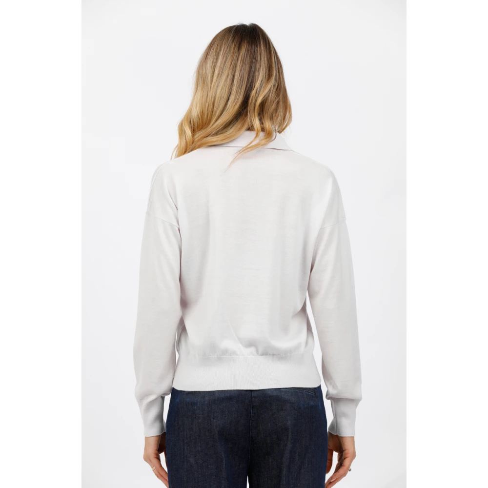 Alpha Studio Polo met wijde hals Gray Dames
