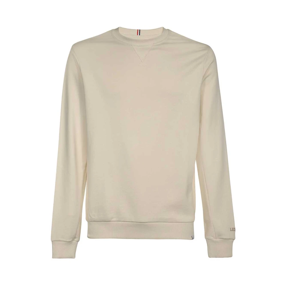 Les Deux Katoenen Crew-Neck Sweatshirt Beige Heren