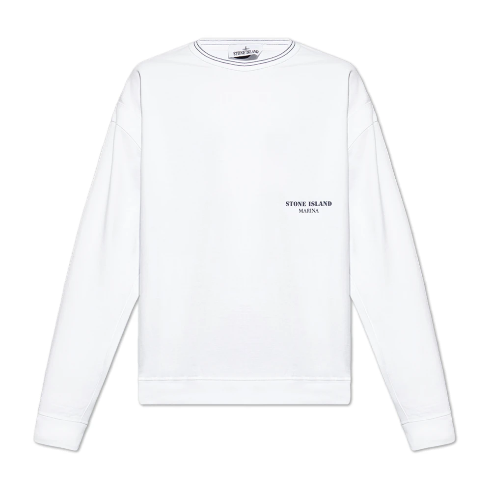 Stone Island Marina collectie sweatshirt White Heren