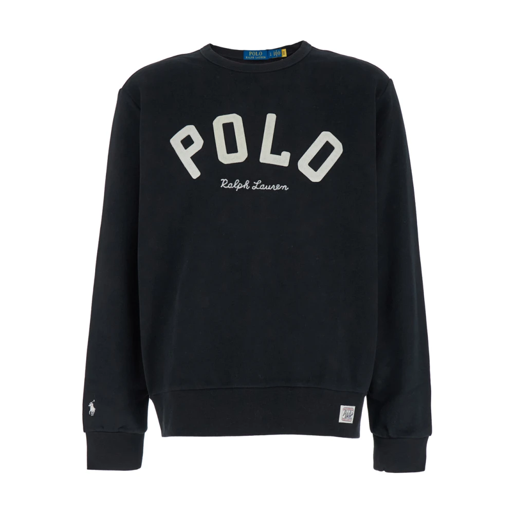 Polo Ralph Lauren Zwarte Sweater Girocollo Black Heren
