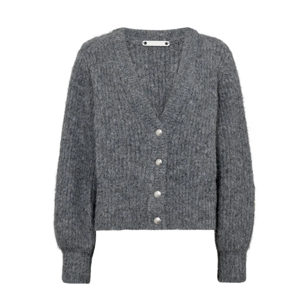 Co'Couture Coralie Knoop Ribgebreide Vest Gray Dames