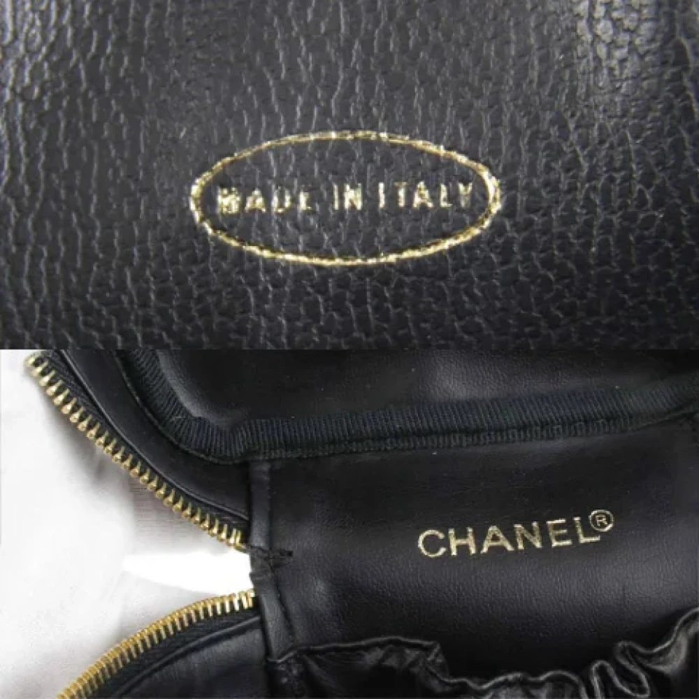 Chanel Vintage Pre-owned Leather clutches Black Dames