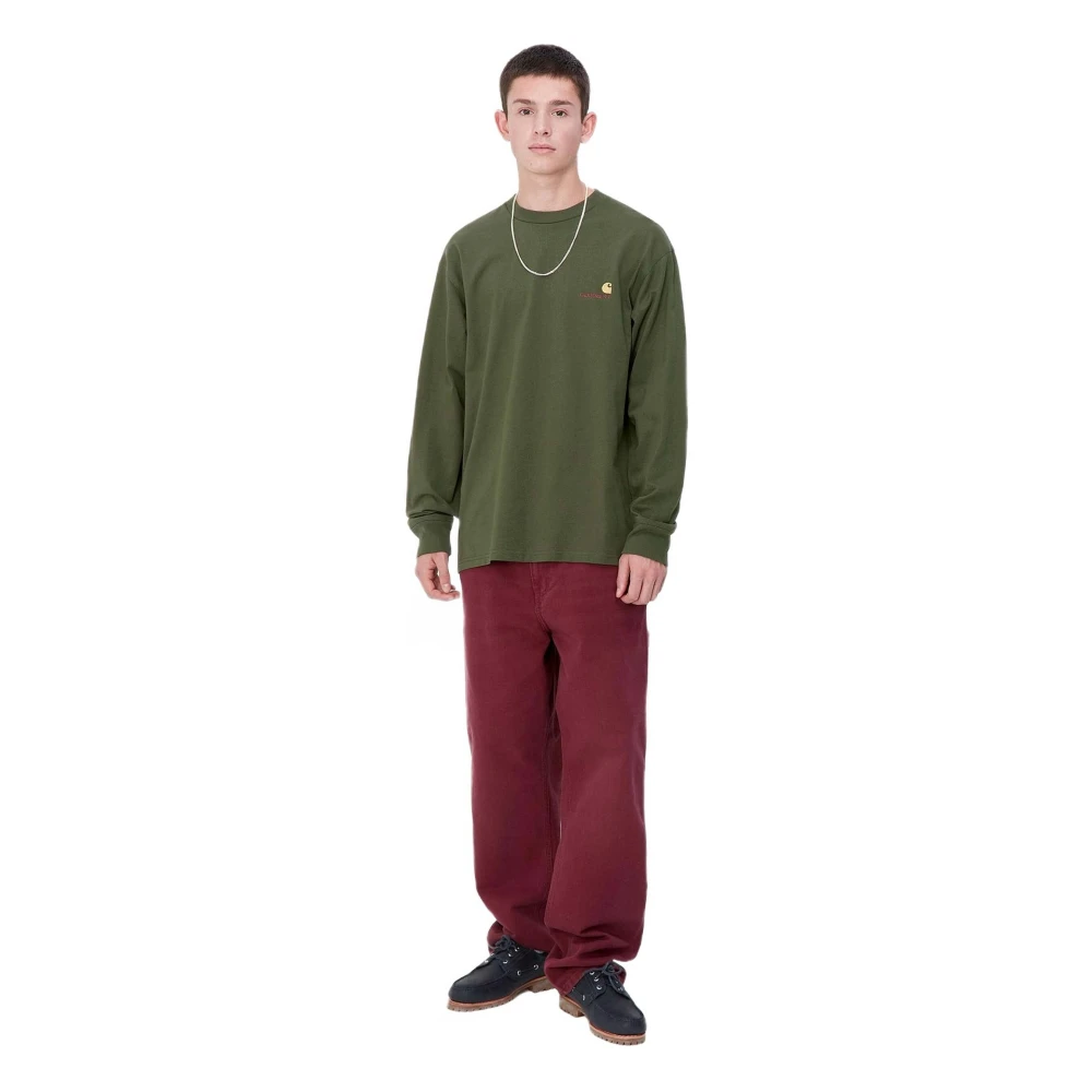 Carhartt WIP L S Amerikaanse longsleeve T-shirt Green Heren