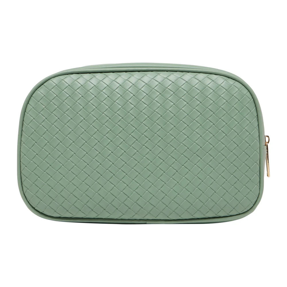 carlo colucci Gevlochten Toilettas Stijlvolle Functionaliteit Green Dames