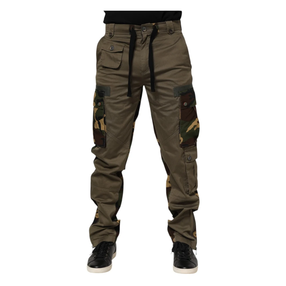 Dolce & Gabbana Men's Brown Camouflage Cargo Pants