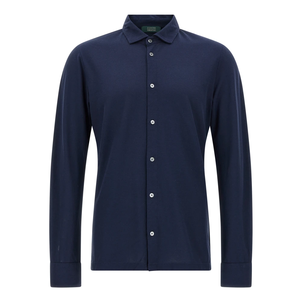 Zanone Men's Blue Ice Cotton Shirt - Casual Shirts - 3XL - Shirts