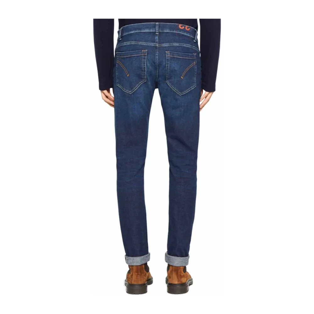 Dondup Skinny Fit Lage Taille Donkere Wassing Jeans Blue Heren