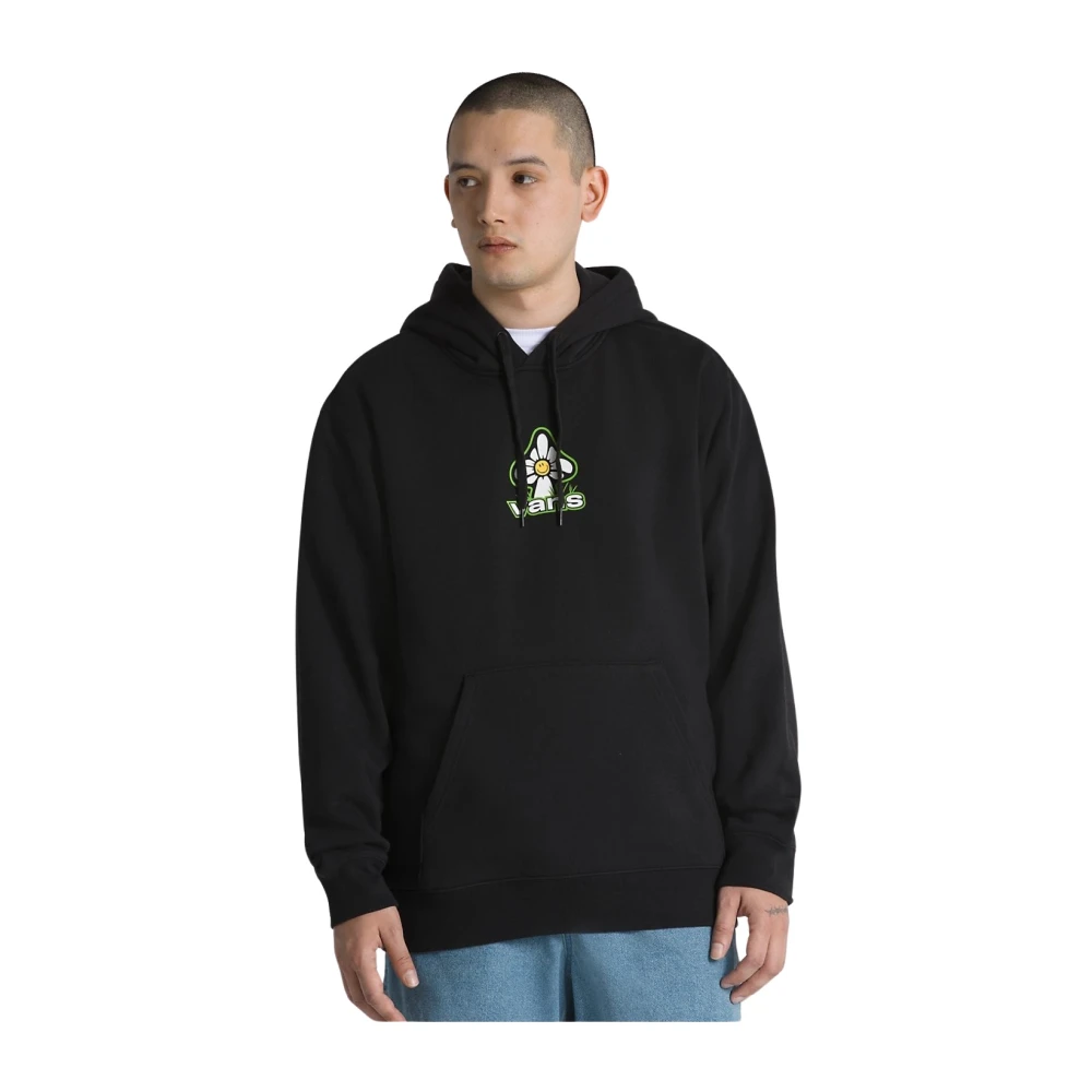 Vans Katoenen hoodie met logoprint Black Heren