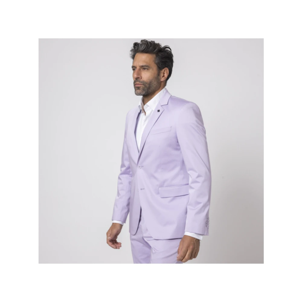 Karl Lagerfeld Mauve Katoen Satijn Blazer Jas Purple Heren