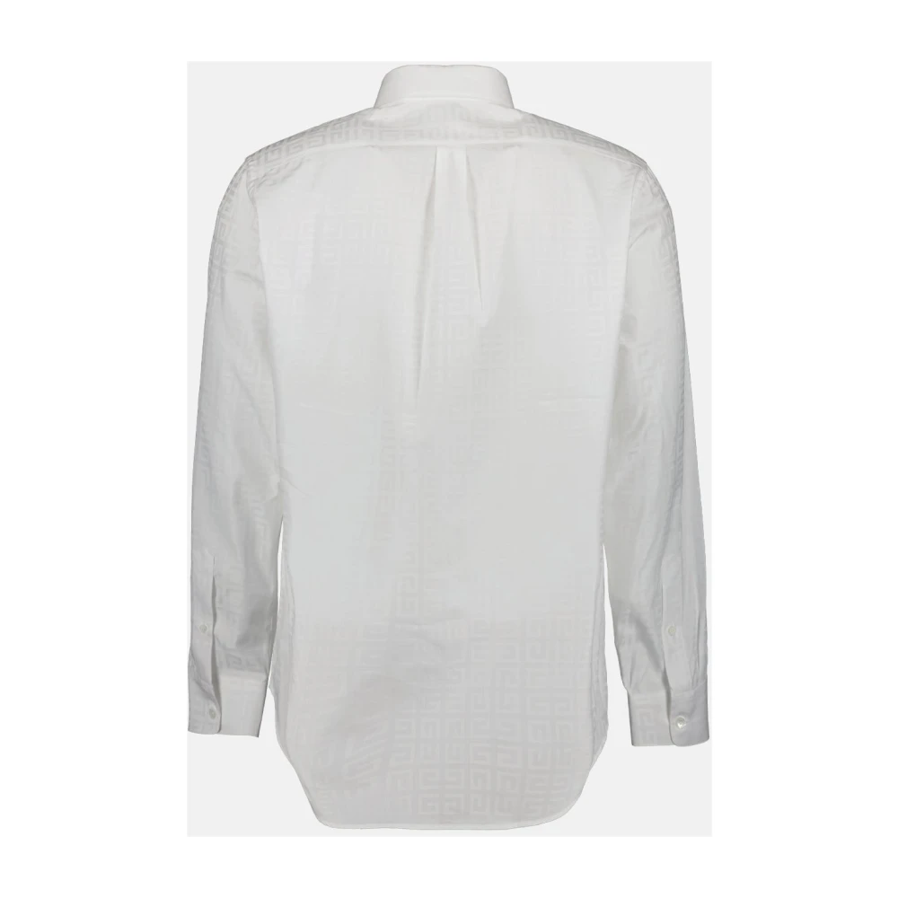 Givenchy Klassieke Witte Blouse 4G Print White Heren