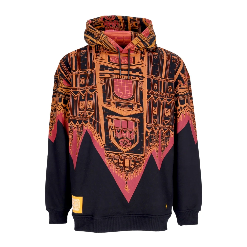Dolly Noire Milano Oversize Hoodie Zwart Oranje Multicolor Heren