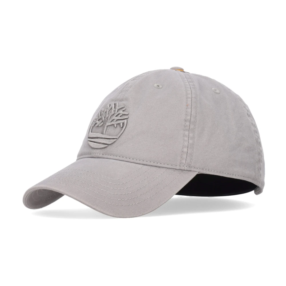 Timberland Gebogen Klep Canvas Baseball Cap Gray Heren