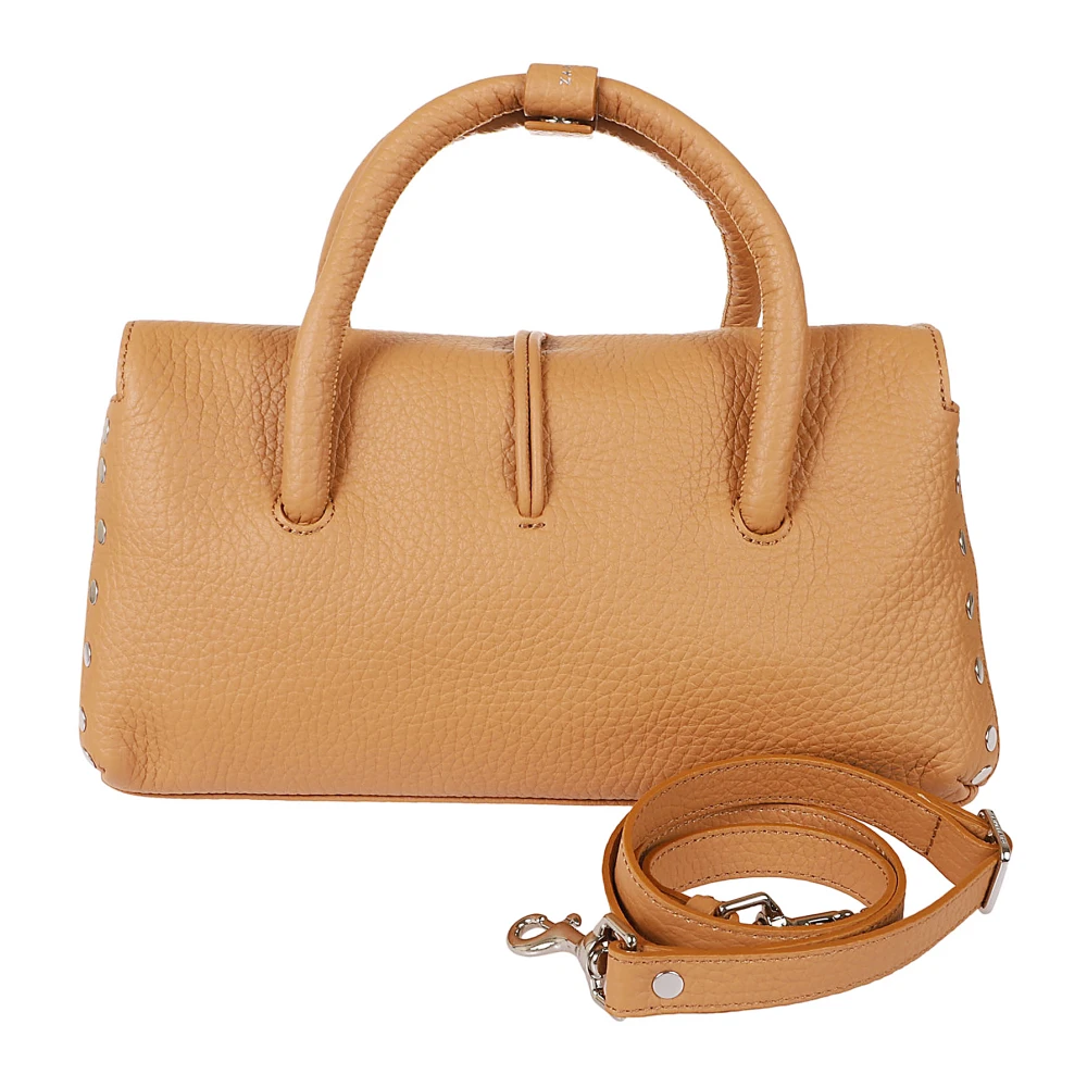 Zanellato Amaretto Leren Handtas met Twist Lock Brown Dames