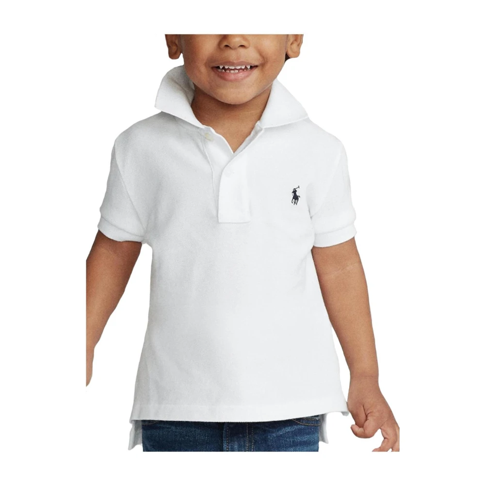 Polo Ralph Lauren White Kids Short Sleeve T-Shirts, Male, 3 Y, Classic Polo Shirt