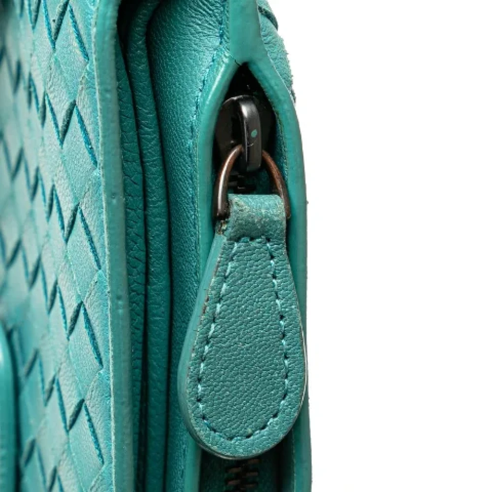 Bottega Veneta Vintage Pre-owned Leather wallets Blue Dames