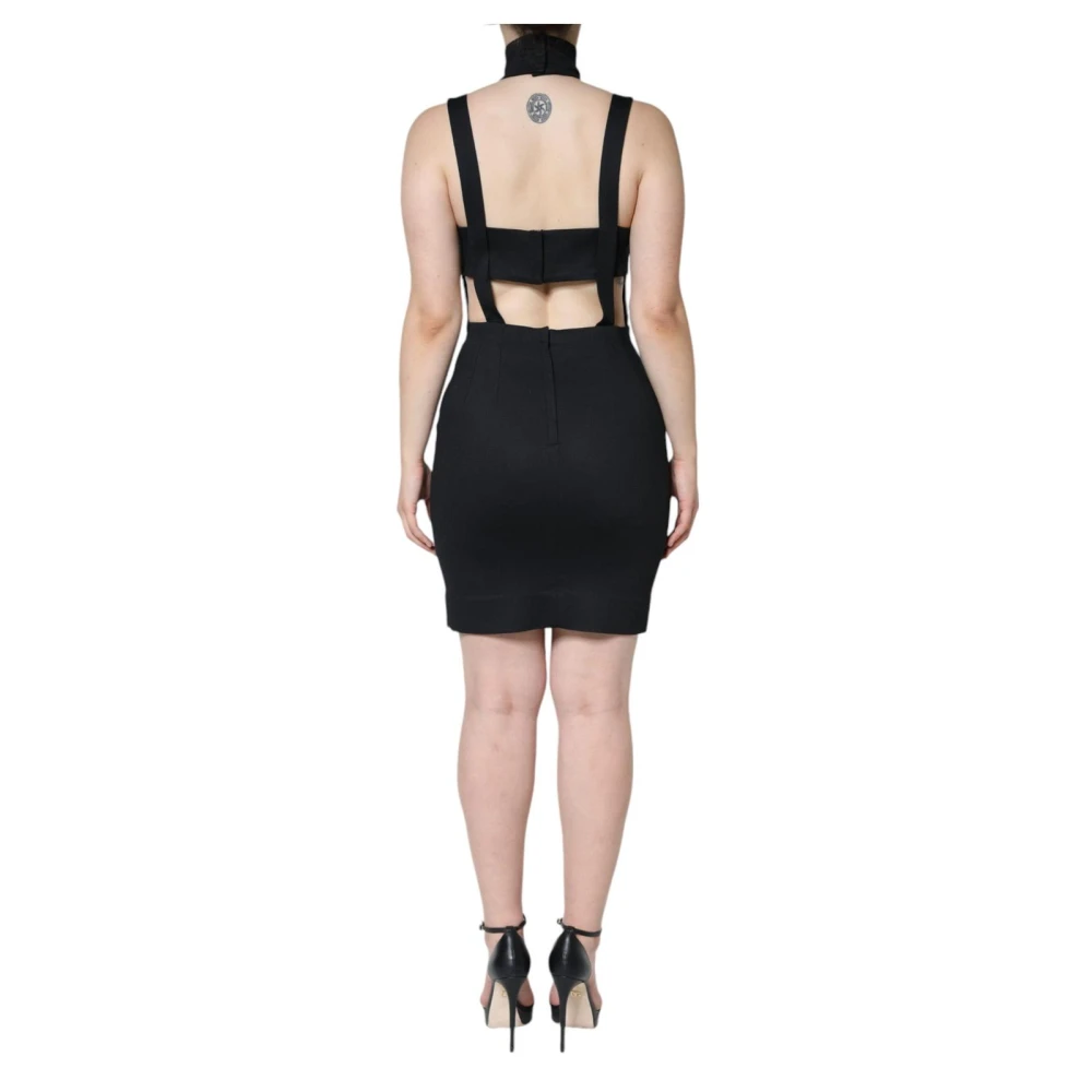 Dolce & Gabbana Zwarte Cut Out Bodycon Mini Jurk Black Dames