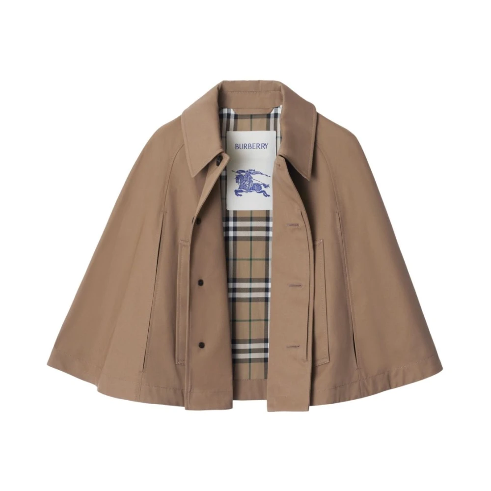 Burberry Korte Jassen met Knoopsluiting Brown Dames