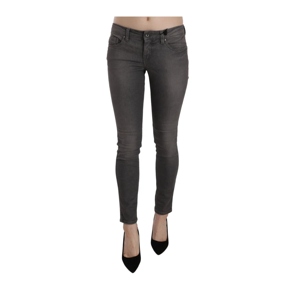 Costume National Women's Gray Skinny Fit Jeans, W26, Low Waist Slim Leg Skinny Jeans