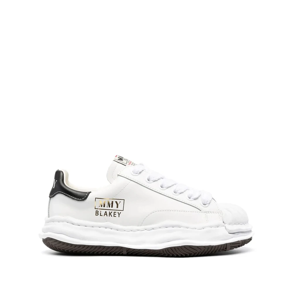 Mihara Yasuhiro Leren lage sneakers Heren Schoenen Wit