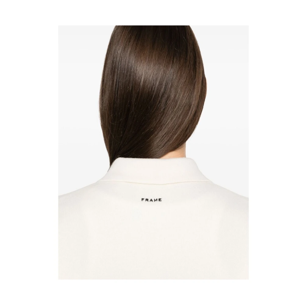 Frame Parijse Polo Sweater met Drop Shoulder Beige Dames