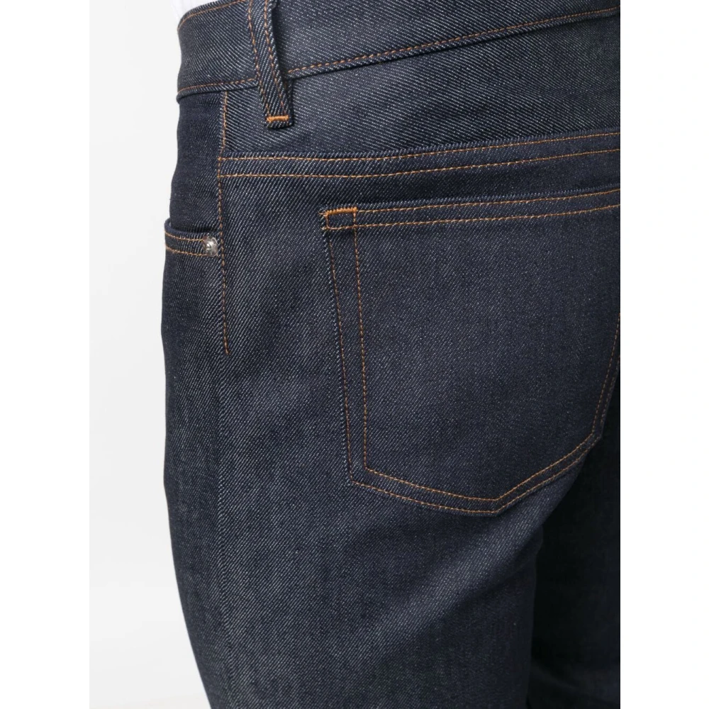A.p.c. Blauwe Katoenen Straight Jeans Indigo Blue Heren