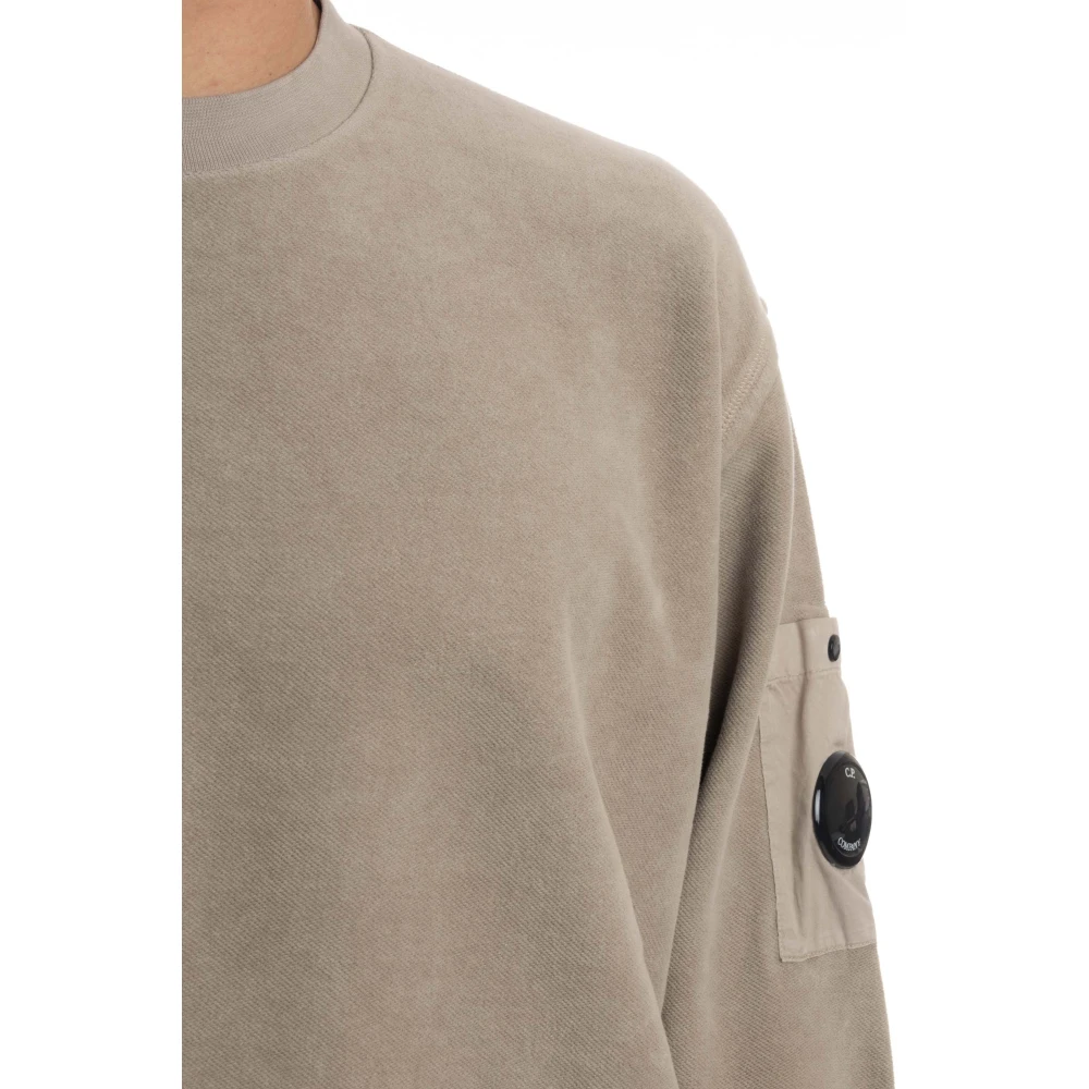 C.P. Company Unieke Crewneck Sweater met Stijlvolle Details Beige Heren