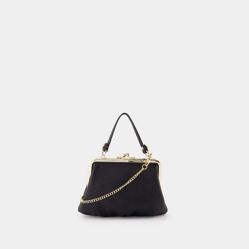 Vivienne Westwood Zwarte Leren Frame Portemonnee Black Dames